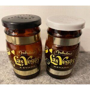 Las Vegas Barrel Shaped Salt/Pepper Shakers  # 2027